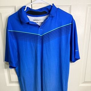 Nike Golf Tour Dri-Fit Performance Men's‎ Blue Polo Shirt Size Medium